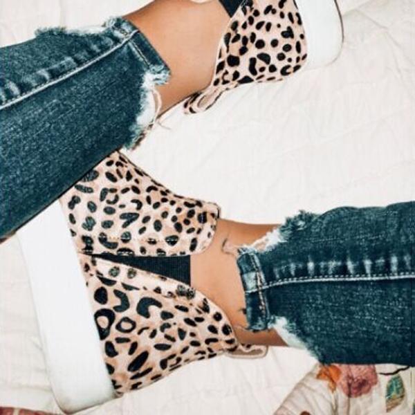 Prettyava Women Leopard Casual Sneakers