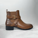 Prettyava Women's Western Strappy Leather Ankle Boots