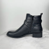 Prettyava Women's Western Strappy Leather Ankle Boots