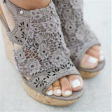 Prettyava Candace Taupe Wedges
