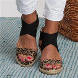 Prettyava Summer Round Toe High Heel Wedge Casual Ladies Sandals