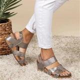 Prettyava Women Comfy Slip-on Wedge Sandals
