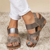 Prettyava Women Comfy Slip-on Wedge Sandals