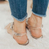 Prettyava Crystal Clear Sandals