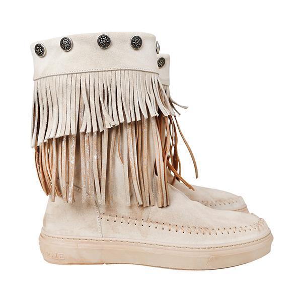 Shoeschics Fashion Fringed Faux Leather Boots