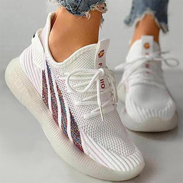 Shoeschics Women Casual Comfy Color-Blocking Ventilate Sneakers