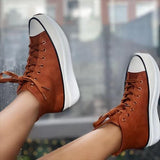 Prettyava High-Top Lace Up Platform Sole Sneakers