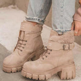 Prettyava Suede High Thick Soles Boots