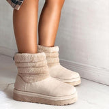 Prettyava Fuzzy Patchwork Snow Boots