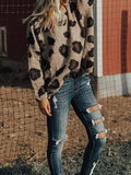 Prettyava Leopard & Lattes Shift Sweater