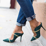 Prettyava Design Slip-On Point Toe High Heels
