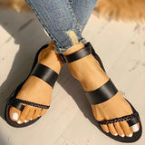 Prettyava Toe Ring Braided Design Sandals