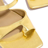Prettyava Toe Loop Squared Toe Flip-flops Sandals