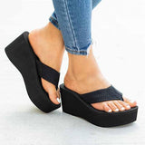 Prettyava Flip-flops Foam Wedge Heel Sandals