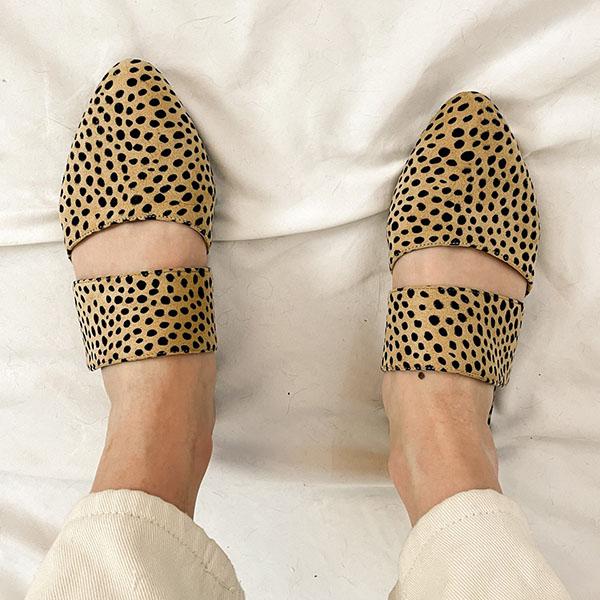 Prettyava Ladies Fashion Leopard Print Flat Slippers