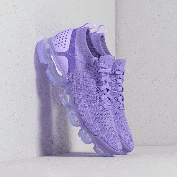 Prettyava Women Round Toe Pu All Season Purple Sneakers