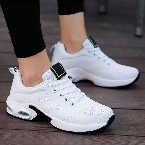 Prettyava Fashion Ladies Sneakers Casual Air Cushion Trainers Sneakers Breathable Sport Shoes Non-Slip Fitness Sneakers
