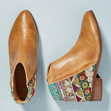 Prettyava Bohemian Embroidered Retro Booties Shoes