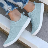 Prettyava Comfy Daily Canvas Flats Slip On Sneakers