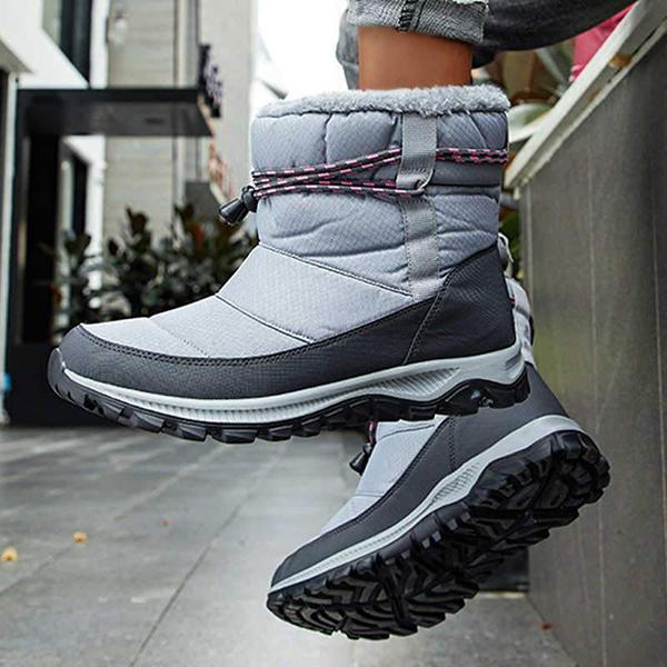 Prettyava Women Adjustable Bukle Casual Waterproof Walking Snow Boots