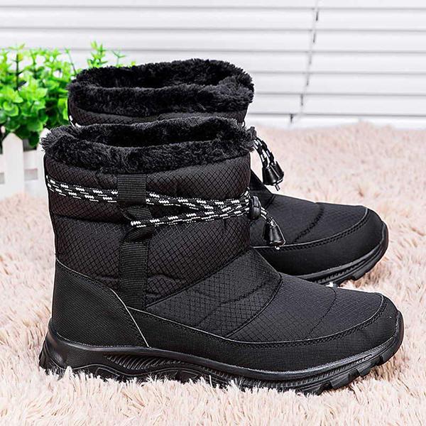 Prettyava Women Adjustable Bukle Casual Waterproof Walking Snow Boots