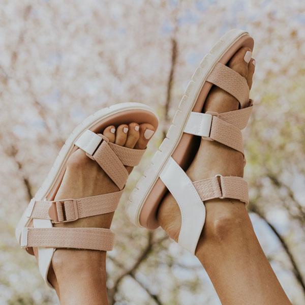 Prettyava Women Summer Simple And Comfortable Outing Platform Sandals