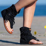 Prettyava Women Summer Unique Flat Over Ankle Sandals