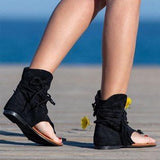 Prettyava Women Summer Unique Flat Over Ankle Sandals