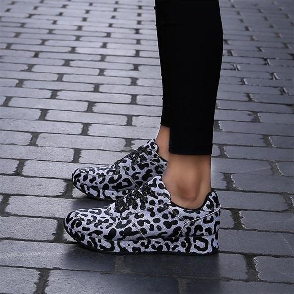 Prettyava Women Leopard Print Comfortable Sneakers