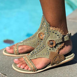 Prettyava Women Summer Flat Personalized Beach Vacation Sandals
