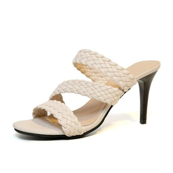 Prettyava Women Summer Fashion Simple High-Heeled Sandals