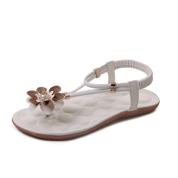 Prettyava Women Summer Flowers Rubber Soft Sole Sandals