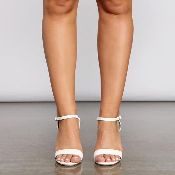 Prettyava Women Elegant White Wedge High Heel Sandals