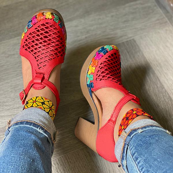 Prettyava Women Colored Closed Toe Mesh Sandals