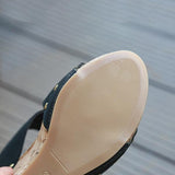 Prettyava Waterproofing Thick Bottom Exposed Toe Wedges Sandals
