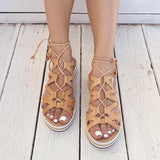 Prettyava Women Summer Vacation Strappy Platform Sandals