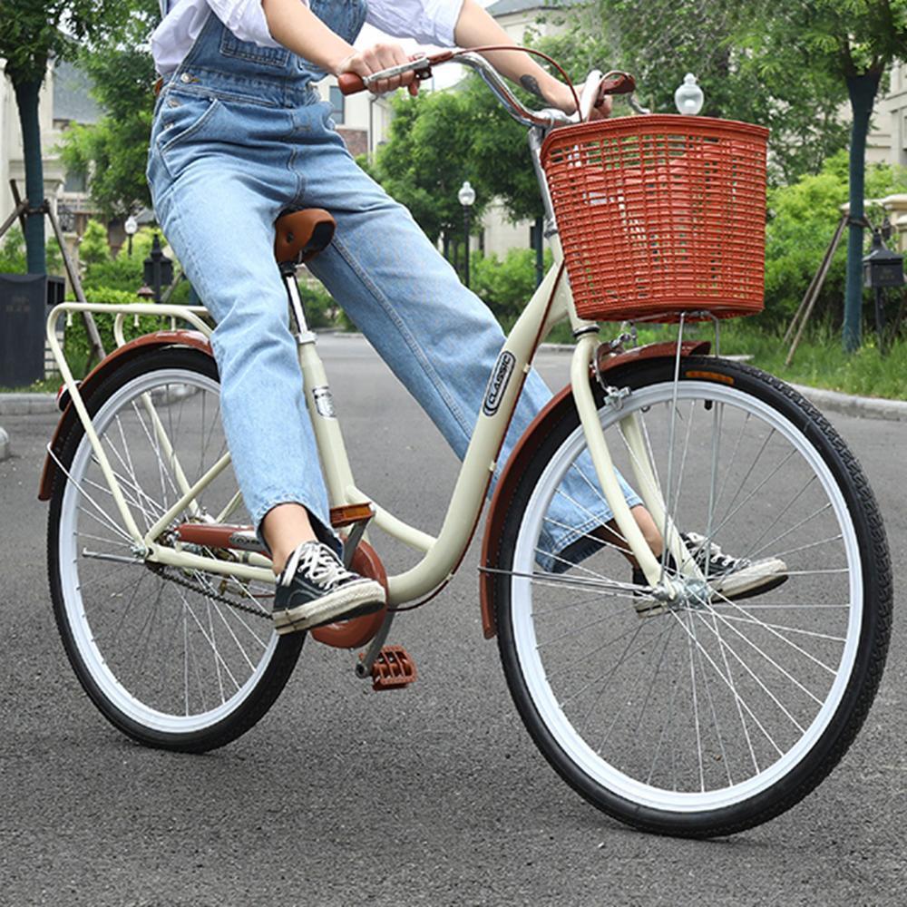 Prettyava 24-26 Inches Bicycle Women Adult Light Ordinary Adult Lady Commuter Bike