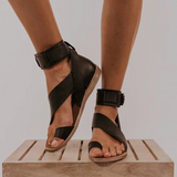 Prettyava Fashion Flip-flops Flat Heel Buckle Strap Sandals