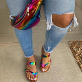 Prettyava Fashion Button Summer Sandals