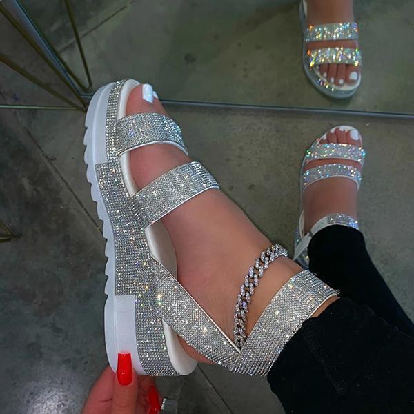Prettyava Bright Diamond Sexy Platform Sandals