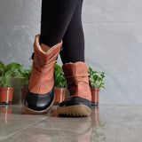 Prettyava Vintage Soft Pull-On Casual Short Boots