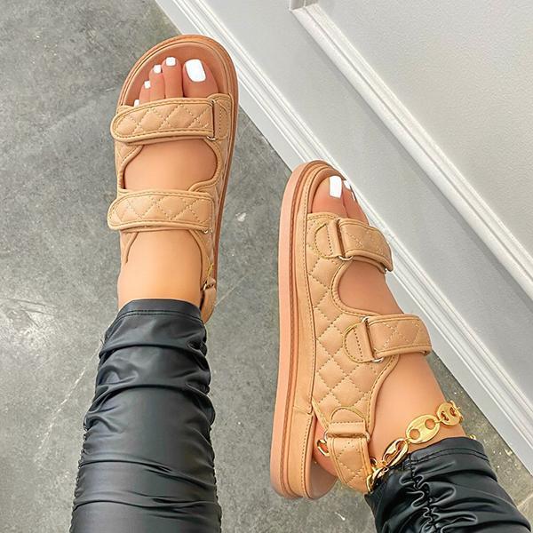 Prettyava Women Fashion Velcro Straps Sandals